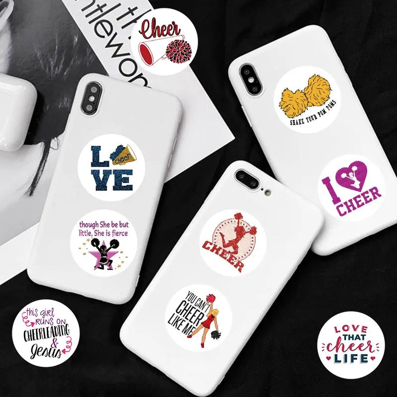 Cheerleading Sticker, 500pcs/set Encouragement Decorative Sticker, DIY Decals for Water Bottle, Laptop, Phone Case, Scrapbooking, Journal Making, Ornaments
