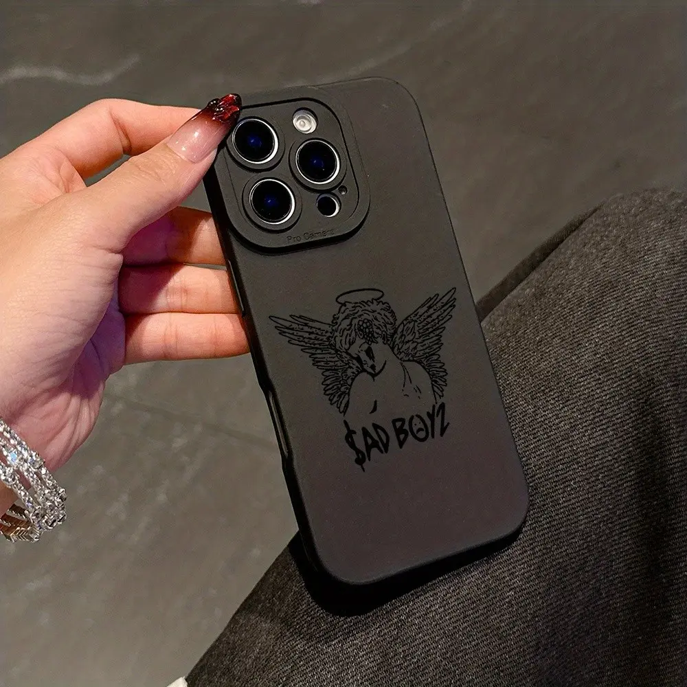 Anti-Shock Shockproof Protective Covers Smartphone Cover Case Casing J-Junior H Sad Boyz Design Cellphone Accessories Compatible with iPhone Models 11-16 Promax, Perfect Gift for Loved Ones