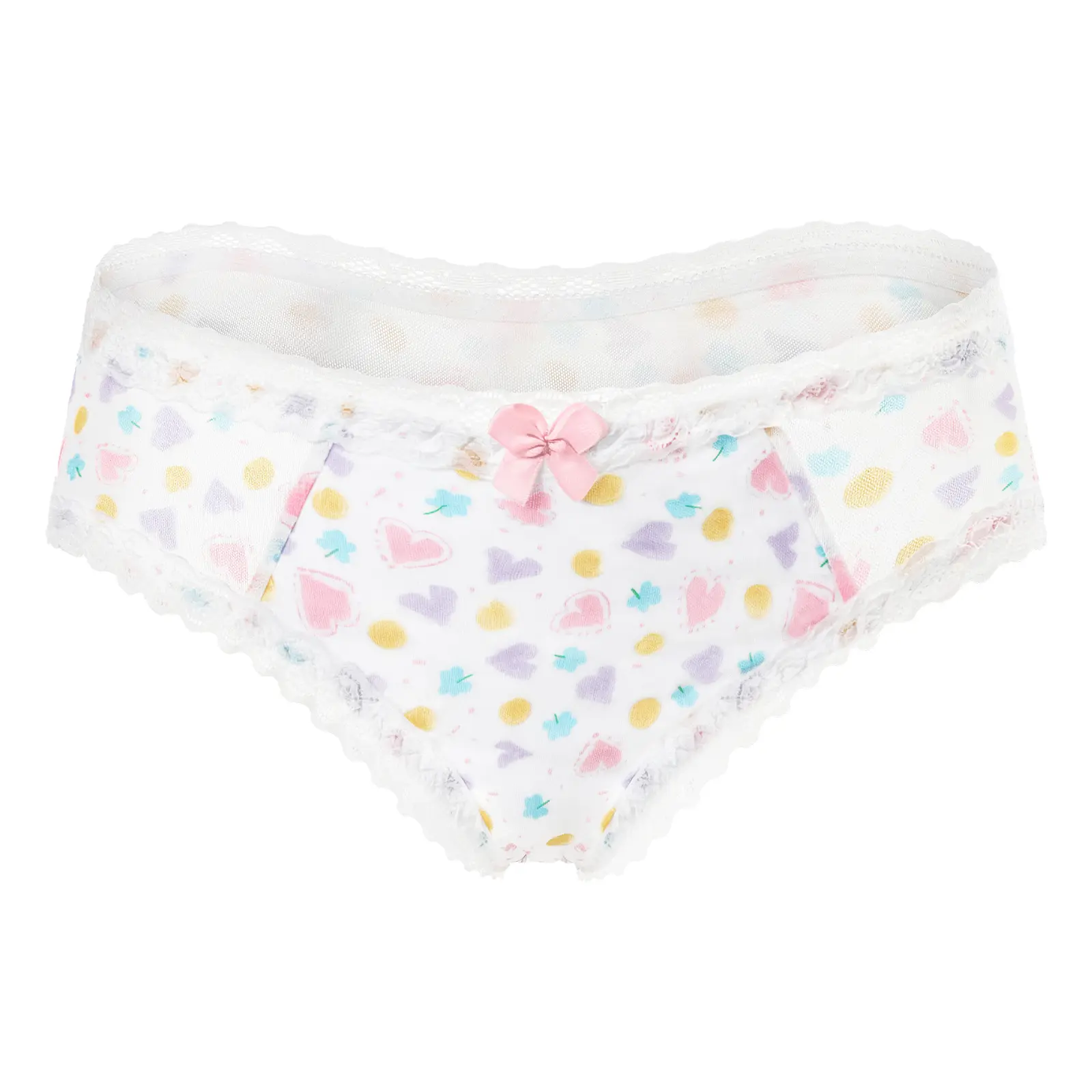 LittleForBig Unisex Hipster Briefs Hearts and Dots Pattern Mesh Shaping Tucking Gaff Briefs for Sissies Crossdressers Transgender Individuals Breathable