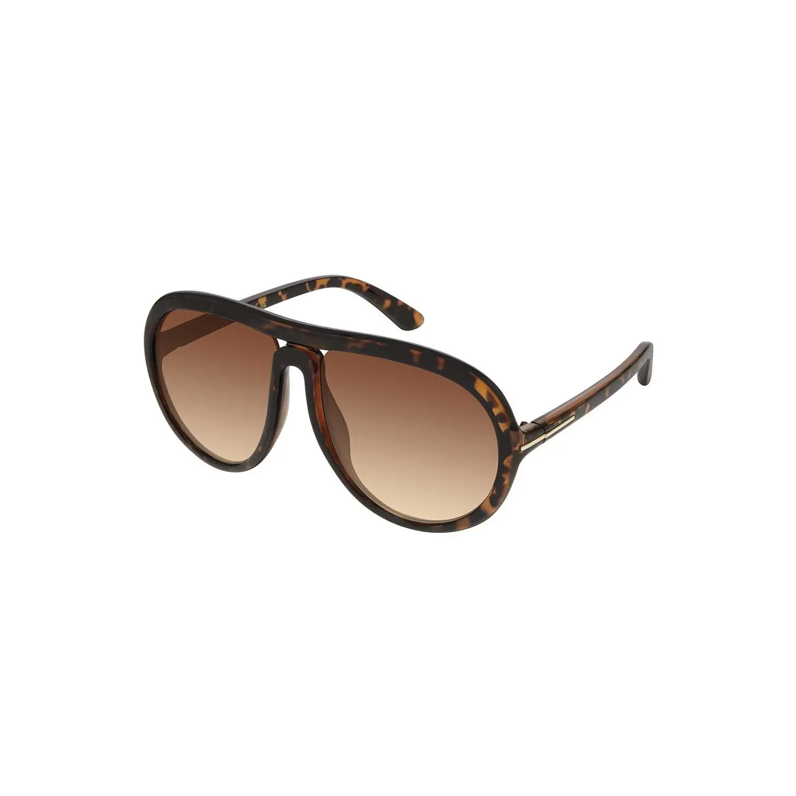 Vented Lens Oversized Aviator Sunglasses in Tortoise
