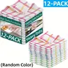 12-Pack Cotton Waffle Kitchen Towels Set - Durable, Quick-Dry, Water-Absorbent, Assorted Color Washable Cleaning Cloths, Daily Spill-Ready Wipe, Travel-Ready Set for Kitchen Drying & Home Use