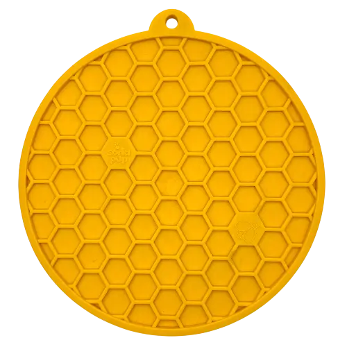 Honeycomb Design emat - Enrichment Lick Mat For Dogs and Cats - With Suction Cups | USA Made