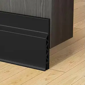 Rubber Door Threshold Seal - 1 Piece Draft Strip and Bottom Seal in Black and White