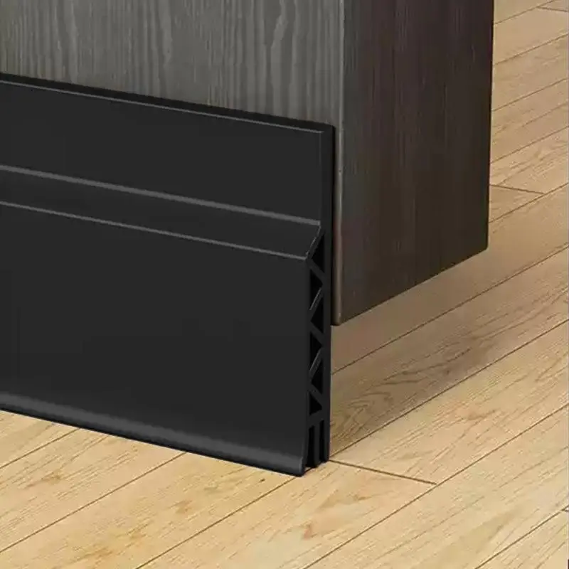 Rubber Door Threshold Seal - 1 Piece Draft Strip and Bottom Seal in Black and White