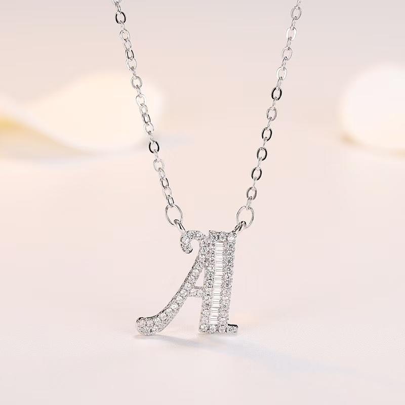 Your Name My Last Name 26 English Alphabet Letter Necklace for Women DZXL3915