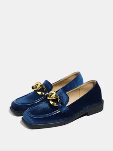 Women's New Retro Slip-On Loafers, Comfortable PU Leather Square Toe Shoes, Soft Rubber Sole, All-Season Fashion Footwear, Soft Sole Flats, Fashionable Flats