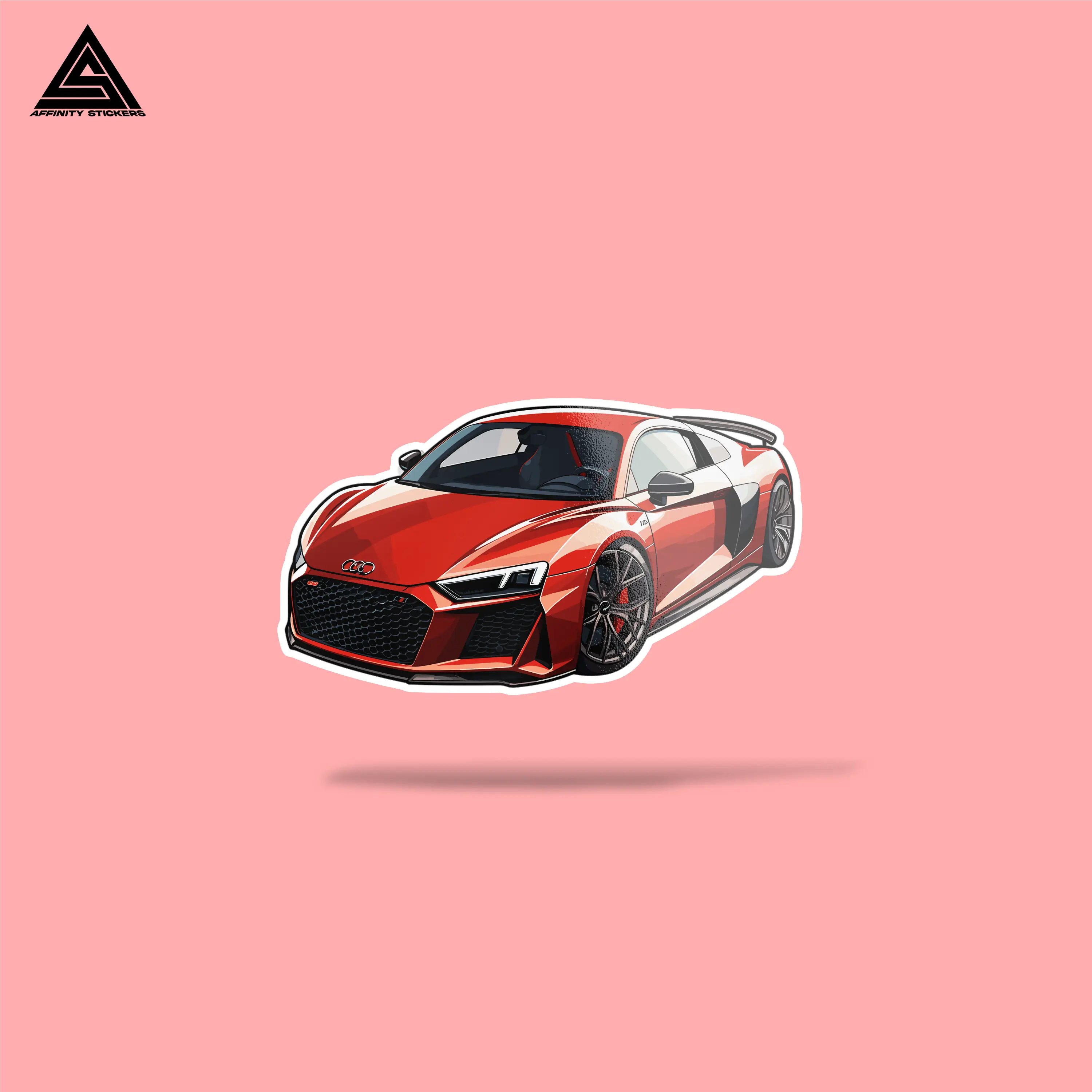 Audi R8 Sticker || vinyl sticker, water bottle sticker, tumbler stickers, laptop decals, waterproof sticker, car stickers