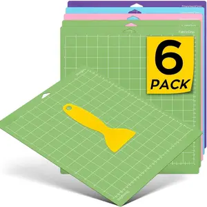 Mat, 6 count  Mat 12x12(Standard, Light, , FabricGrip) Compatible with Cricut Maker 3/Maker 4/Maker/Explore 3/4/Air 2/One, Variety Adhesive Sticky  Mats Accessories