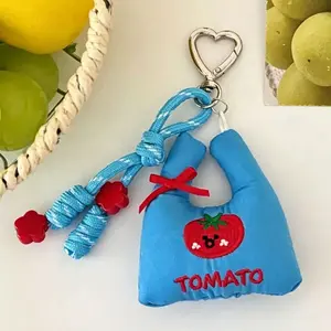 DIY-leather  fabric charm cherry fruit flower