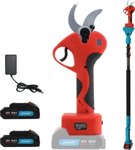 JOVANT Pole Electric Pruning Shears with Portable Bag.Pole 1.6Inch(4CM) Electric Pruner for Tree Trimming Pole Tree Trimmer with 2Pcs 2000mAh Batteries