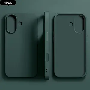 Shockproof Minimalist Silicone Phone Case for iPhone 16e, 16, 14, 12, 11, 13, 15 Pro Max, Solid Color Phone Protective Cover for Both And, Compatible with 15, 14, And 16 Plus Mobile, Lightweight Case Protector Durable Cover Casing