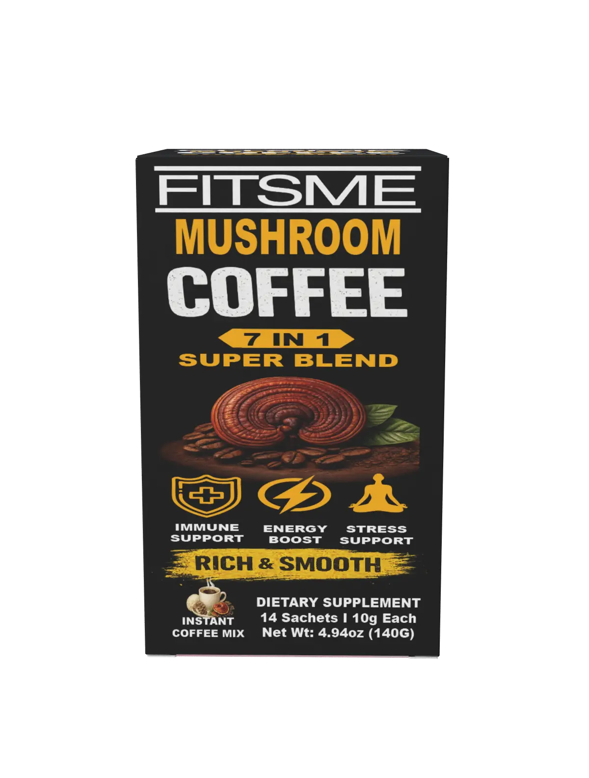 Fitsme Mushroom Coffee 7 in 1 Super Blend 14 Sachets