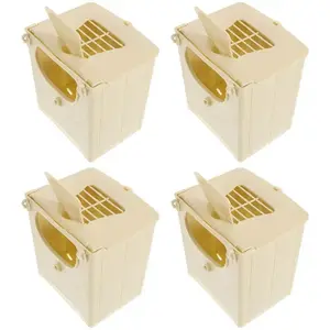 4Pcs Bird Breeding Box Incubation Nest Plastic Hut for Hanging Lovebird Pet Accessories Home Balcony Decoration Mating Box