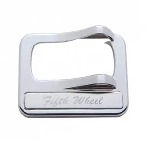 United Pacific - Chrome Plastic Rocker Switch Cover with Stainless Plaque for Peterbilt