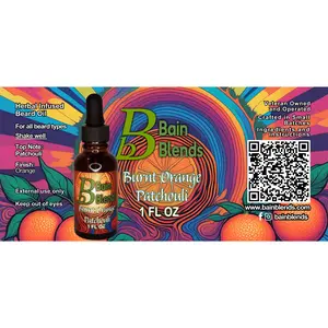 Burnt Orange Patchouli, 1 oz Beard Oil (Orange and Patchouli) 4 Blends Available