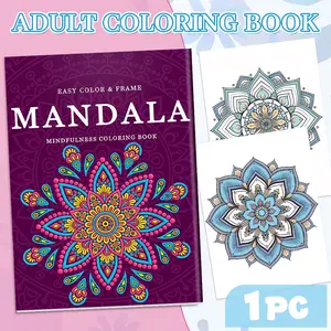 Mandala Coloring Book for Adults - Stress Relief & Relaxation - 24 Intricate Designs - Thick Paperback, A4 Size, Double-Sided Printing - Perfect for Halloween, Christmas, Holidays & Parties - Easy Patterns for Men, Women & Teens - Anti-Stress Fun