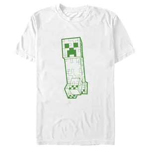 Men's Minecraft Creeper Outline T-Shirt