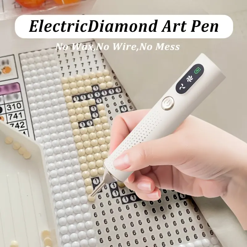 Rechargeable Electric Diamond Painting Pen, Adult Diamond Art Tool, Additions for Diamond Art, Durable Performance, 500Mah Battery, Adjustable 2-Speed Settings, Craft Tool, a Convenient Choice for Creative Gifts, Perfect for Birthdays Or Holidays