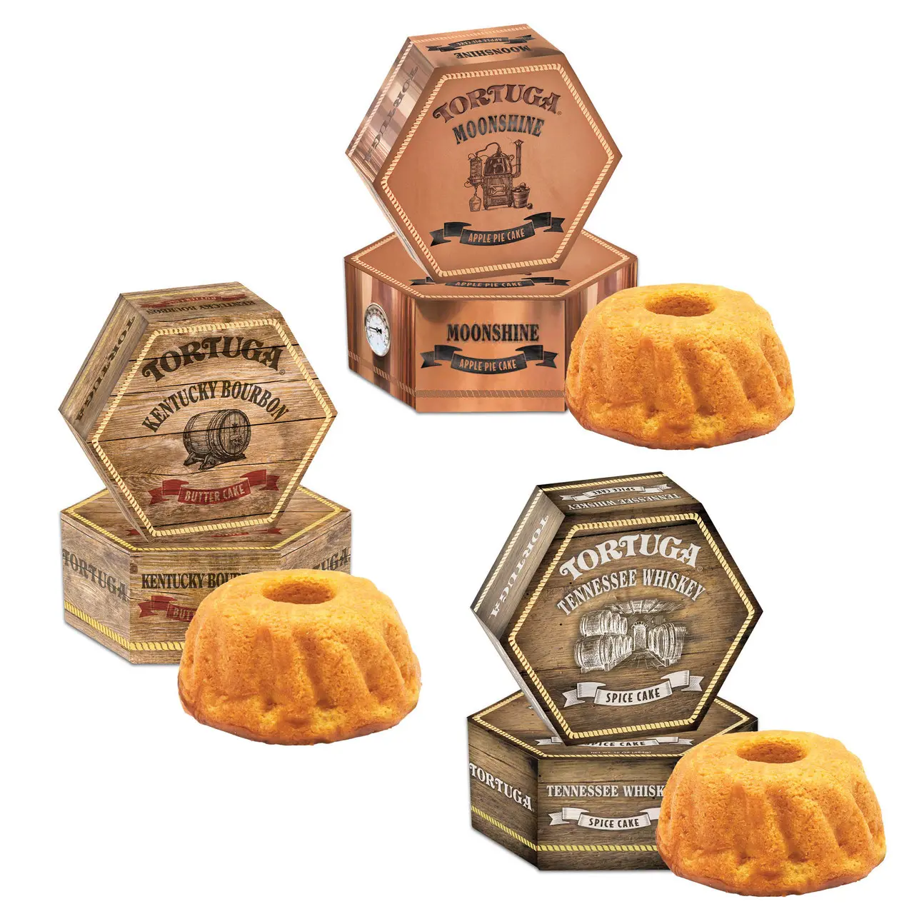 Rum Cake 6-Pack Sampler - Caribbean Original - 4 oz Caribbean Rum Cakes - Premium Gourmet Gift for Gifting, Sampler, Dessert Treats - Bakery Fresh Snack Cakes