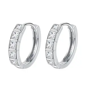 AZ591-E Nice PT950 Platinum earring Wedding Party fine Jewelry GRA Certified D Color vvs1 Moissanite Diamond Hoop Earrings for Women