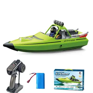 Remote Control Jet Boat, 2.4G 30KM/H High Speed Remote Control Ship, Waterproof Speedboat, Children's Gift (4 AA Batteries Not Included)