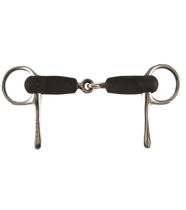 Jacks  18 mm Soft Rubber Half Cheek Snaffle Bit for Horse, Stainless Steel, 18Mm