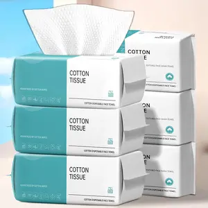 600 Disposable Face,Cotton Facial Dry Wipe for Sensitive Skin, Facial Tissues for Skin Care, Facial Cleansing, Makeup Wipes, Makeup Remover Towels, and Thickened