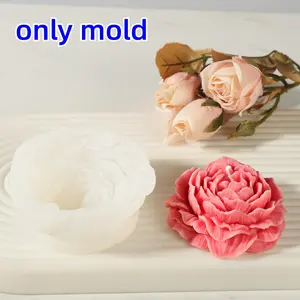 3D Peony Flower Silicone Molds Realistic Petal Design for Candle Soap Resin Plaster Craft Handicraft DIY Tool Romantic Home Decor Gift Making Supplies Handmade Gifts Handmade Crafts
