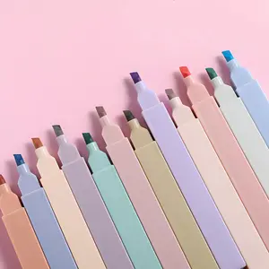 Highlighters Cute Pastel Pens 12 Colors No Bleed