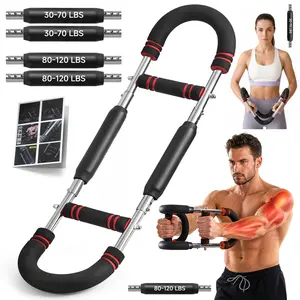 Twister Arm Trainer, 10 Resistance Levels Adjustable Arm Chest Exerciser, 4 Spring Detachable Power Twister Home Fitness Equipment for Upper Body Muscle Training, Perfect Gifts for Men and Women, Arm Strength Trainer exercise shoulder