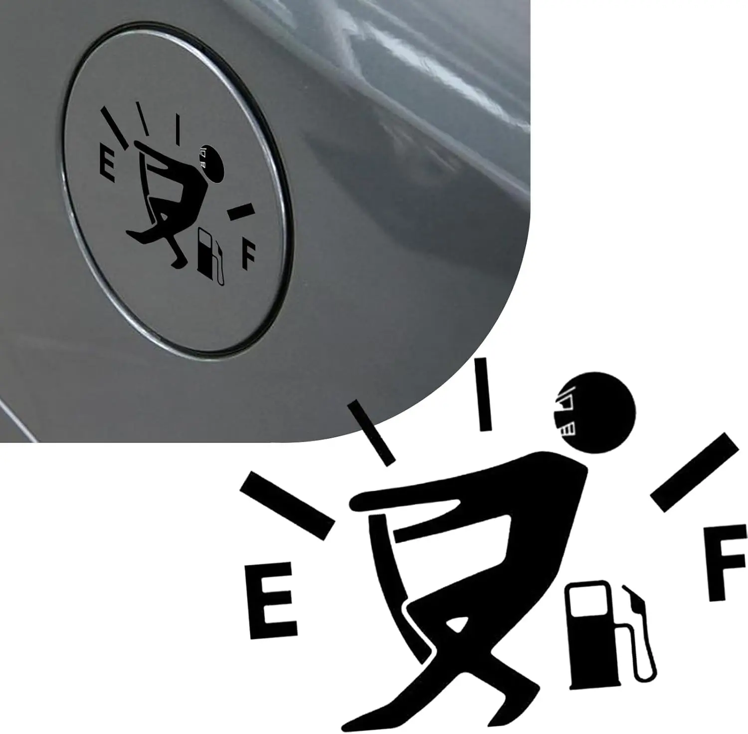 Funny Fuel Tank Stickers Reflective Fuel Lid Decal Hilarious Decal Funny Car Sticker for Most Vehicle Car Truck Gas Cap Door, Waterproof Easy Install On Individua summerwins