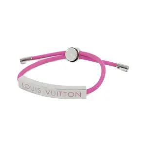 Pre-owned Louis Vuitton Brass Small Leather Goods Bracelet LV Space Bracelet