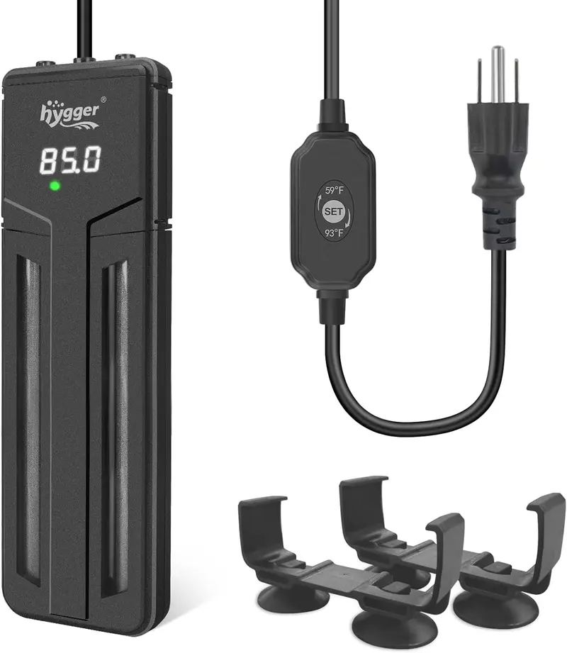 hygger Aquarium Heater,Submersible Fish Tank Water Heater Double Quartz Explosion-Proof with for Freshwater Saltwater Tank Submersible Quartz