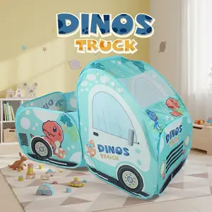 Kids' Fun Yellow/Blue Car Play Tent | Large Pretend Play Castle | Portable Outdoor Playhouse | Beach & Lawn Toy | Perfect Unisex Holiday Gift (Christmas/Halloween) | No Accessories | Outdoor Play Equipment