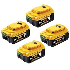 8000mAh Replacement Battery for Dewalt 20V Cordless Power Tools DCB200 DCB203 DCB204 DCB205-2 DCB200-2 DCB180 DCD/DCF/DCG/DCSSeries Lithium-ion