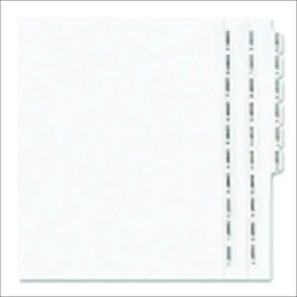 Avery 1054117 Side-Tabbed Legal Exhibit Paper Divider - White, Reinforced Rip-Proof Tabs, Ideal for Any Binder or File Organizer