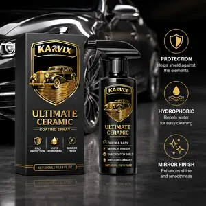 Ceramic Coating Spray 300ml Hydrophobic Paint Protection High Gloss Shine UV Defense Water Beading DIY Car Detailing Anti Fading Exterior Surface Maintenance