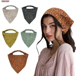 Floral Headband for Women – Hong Kong-Inspired Chiffon Headband, Lightweight Breathable Non-Slip Summer Headband, Boho Floral Hair Accessory, Versatile Everyday Wear for Travel, Yoga, Beach, Makeup, Skincare Routine