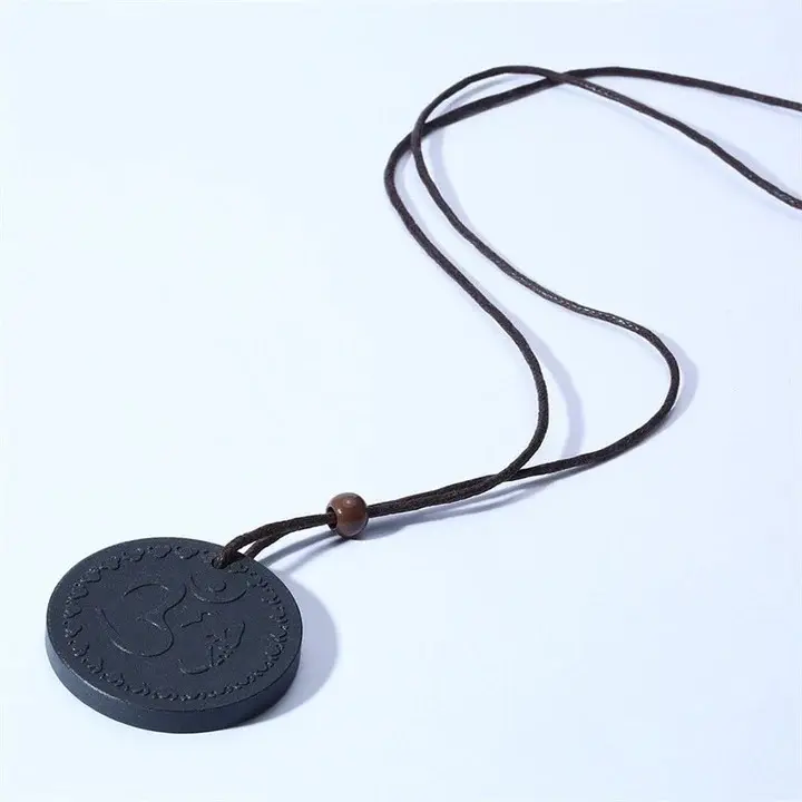 Lava Quantum Scalar Energy Pendant Necklace - Hypoallergenic Natural Crystal Jewelry, Safe for All Skin Types, Enhances Circulation, Reduces Stress & Fatigue, Supports Anti-Aging, Aids Disease Prevention