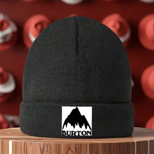 S&T Snowboards  Beanie Hat - Winter Warm Knit Cap For Men & Women, Soft Unisex Snowboard Design, Machine Washable, Casual Outdoor & Daily Wear, Christmas Gift For Snowboarding Fans (Black With  Lettering)