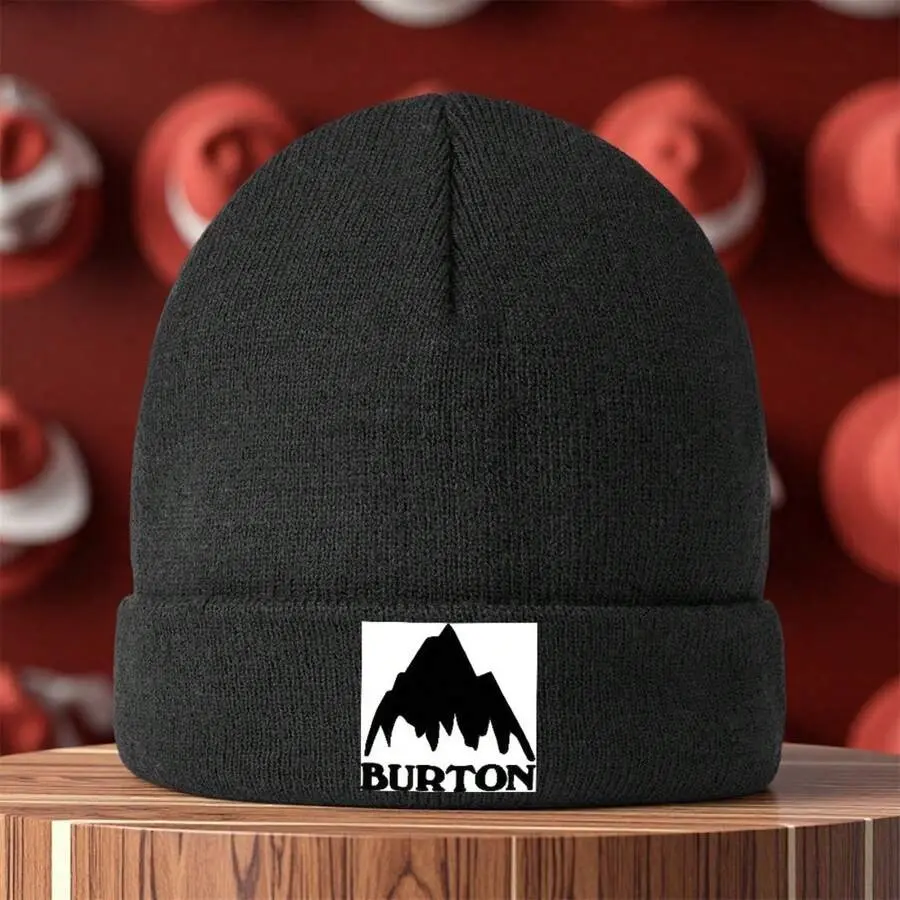S&T Snowboards  Beanie Hat - Winter Warm Knit Cap For Men & Women, Soft Unisex Snowboard Design, Machine Washable, Casual Outdoor & Daily Wear, Christmas Gift For Snowboarding Fans (Black With  Lettering)
