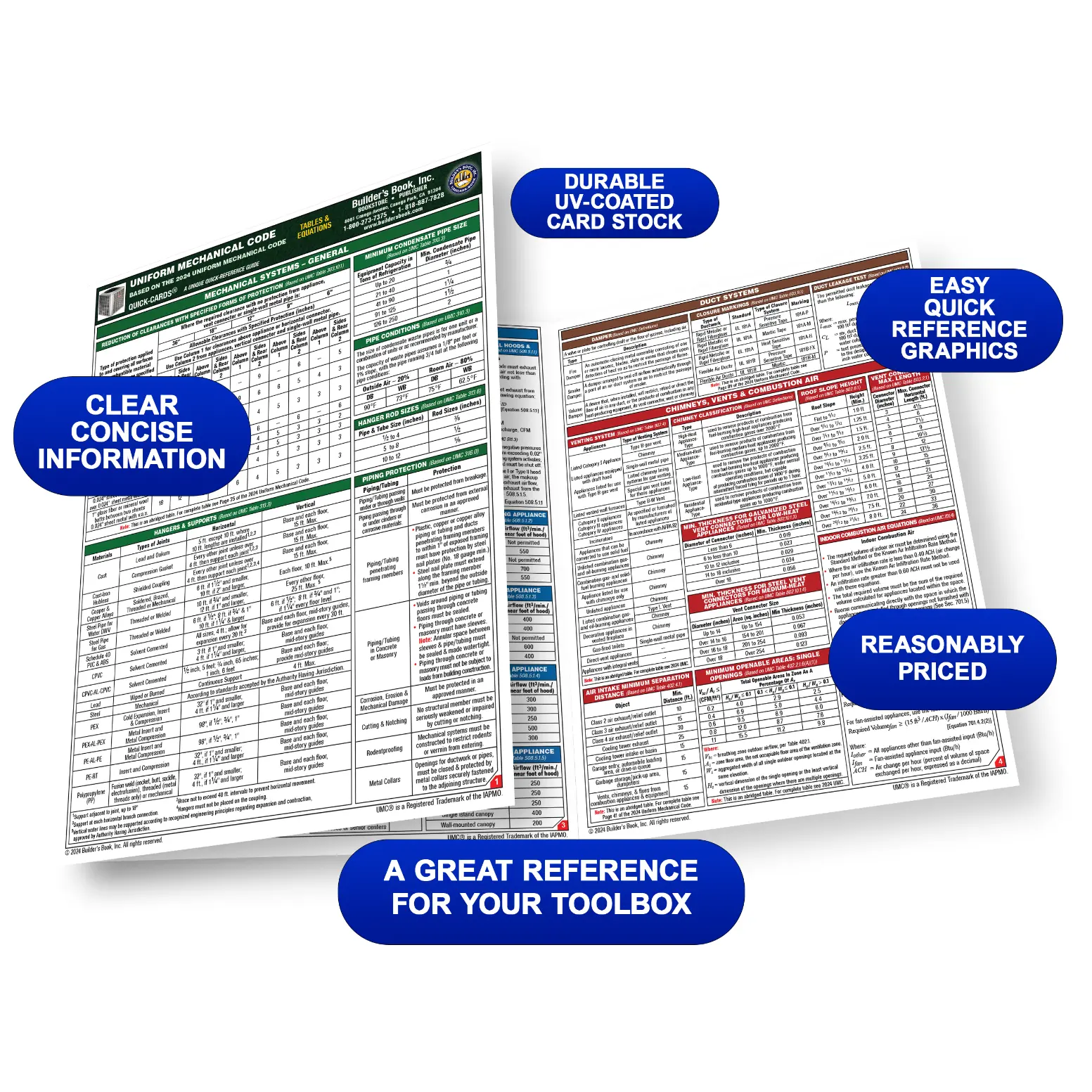 2024 Uniform Mechanical Code Tables & Equations Quick-Card