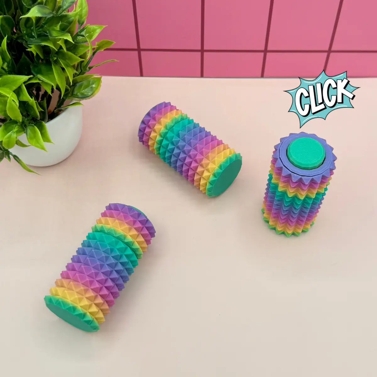 3-in-1 Fidget Stim Stick with Spinner and Clicker Fidget Clicker Novelty Collectible