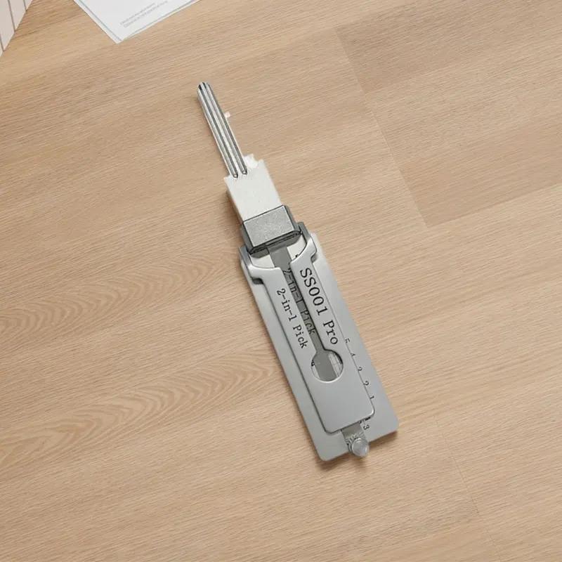 2-in-1 Stainless Steel Key Decoder - Precision Hook Pick Kit| Portable O-ring & Lock Repair Tool