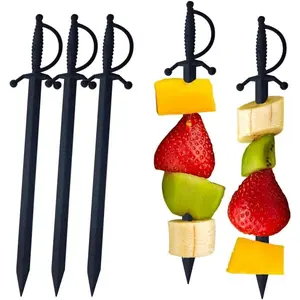 1000 Pcs 3" (7.62cm) Sword Cocktail Picks - Sleek Stylish Plastic Toothpicks Skewers for Appetizers Drinks Fancy Food Picks for Charcuterie Parties