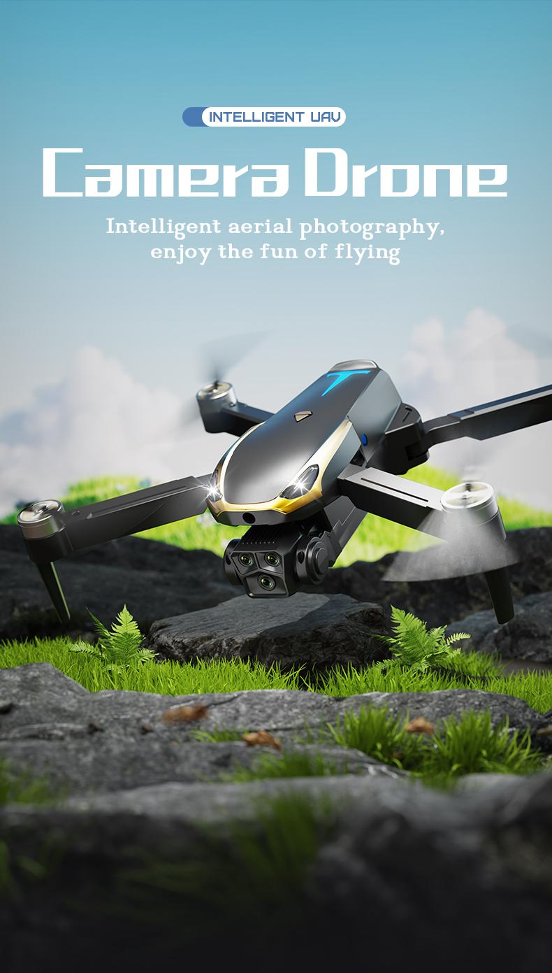 M8 Pro 2026 Foldable Aerial Drone with 4K UHD EIS Anti-Shake Camera, GPS Precise Positioning System, 5G WiFi FPV Real-time Transmission,   Intelligent Obstacle Avoidance, Auto Return, 360° Stunt Roll, 2 Batteries for Adults Beginners Aerial Photography