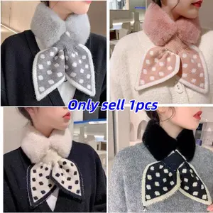 Women's Polka Dot Print Neck Scarf, Casual Soft Comfortable Windproof Neck Warmer for Fall & Winter, Fashion Accessories for Women & Girls