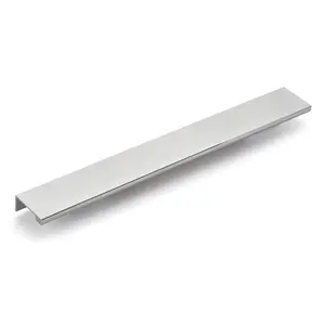 Emtek  12 in. Center to Center Cabinet Edge Pull, Bright Chrome