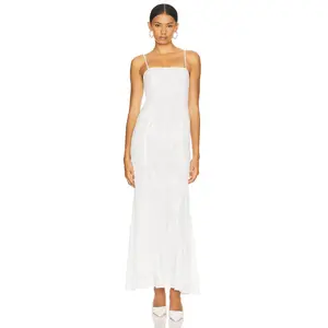 LOBA Caesarea Embroidered Maxi Dress in Ivory