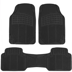 Floor Mats for Cars Trucks SUV, 3-Piece All-Weather Car Mats with Universal Fit Design, Durable Car Floor Mats with Capture Ridges, Waterproof Rubber Floor Mats for Cars